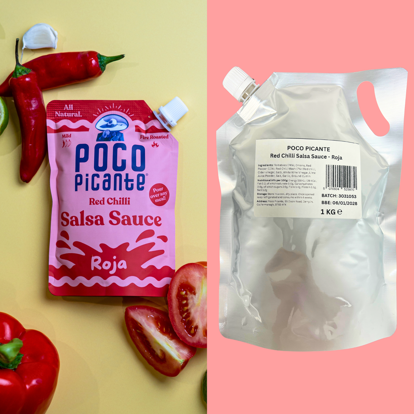 Red Chilli Roja Salsa Sauce — (4 x 1kg) Foodservice