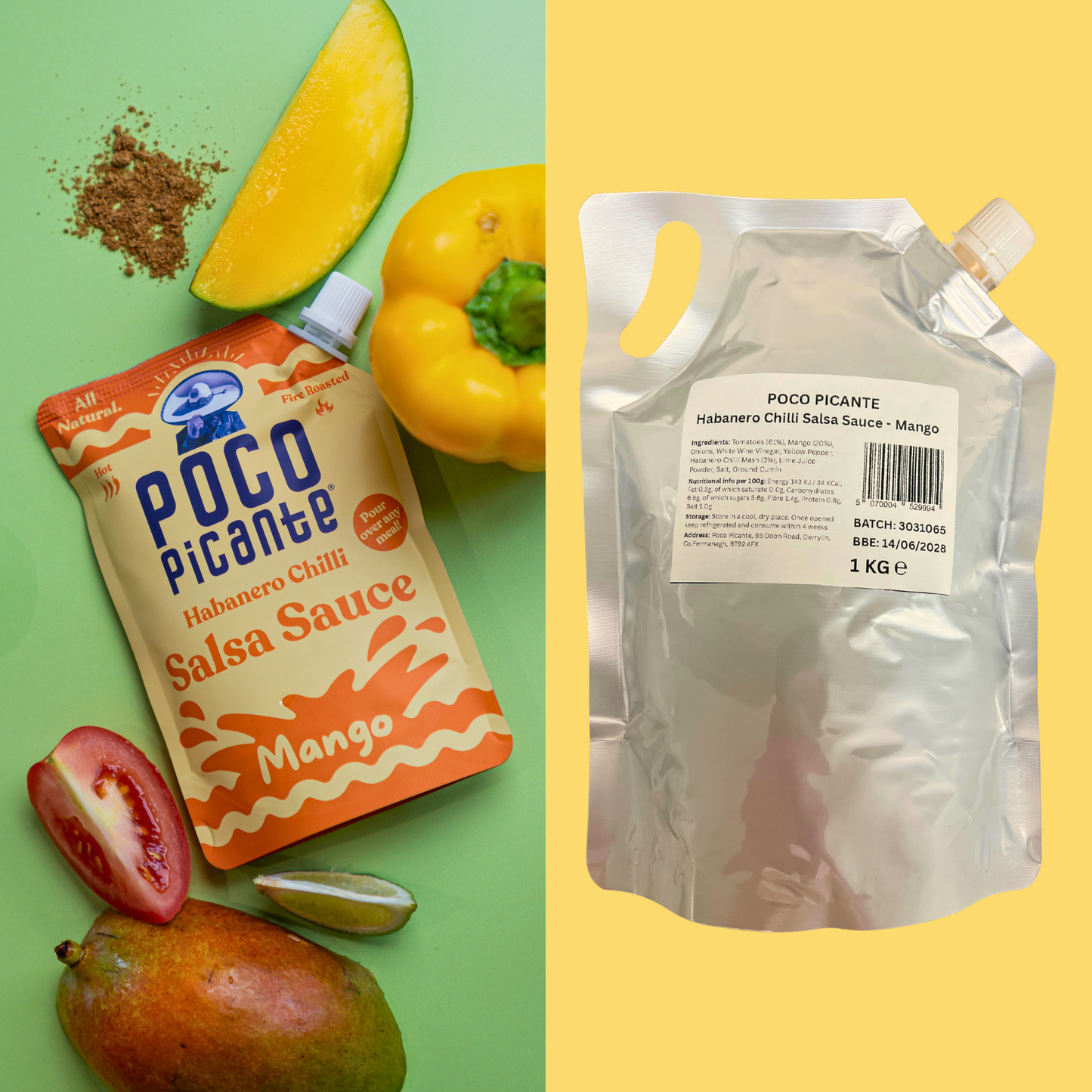 Habanero Chilli Mango Salsa Sauce — (4 x 1kg) Foodservice